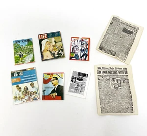 Lot Puppenhaus Miniatur Zeitschriften Time Life New Yorker Look Newsweek & Zeitung - Bild 1 von 14