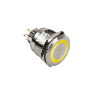 3x DimasTech Vandalismusschalter/-taster 25mm, Silverline Ring - RG - Afbeelding 1 van 3