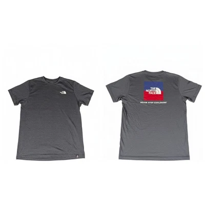 Camiseta gris jaspeado manga corta calce ajustado XXLT The North Face para hombre Foto 1 de 4