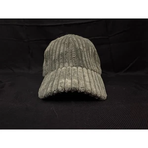 Corduroy Baseball Hat Green 100% Cotton Autumn Fall Time Minimalist Capsule - Picture 1 of 7