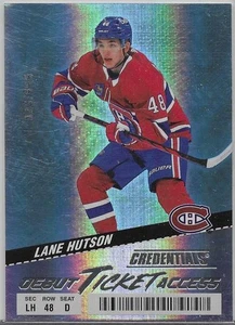 LANE HUTSON 2024-25 UPPER DECK CREDENTIALS DEBUT TICKET ACCESS - Picture 1 of 2