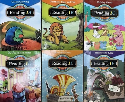 BJU Reading 1 Readers set 4th Edition 1st grade Homeschool 1a 1b 1c 1d 1e 1f - Image 1 of 4