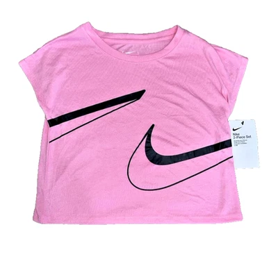 Camiseta para niña rosa Nike gráfica 6 (M) Foto 1 de 2