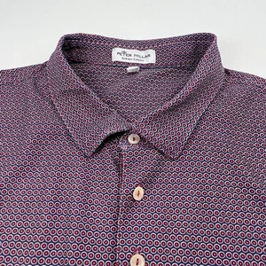 Peter Millar Golf Polo Uomo XL Rosso Estivo Comfort Performance Gentle Creek CC - Foto 1 di 10
