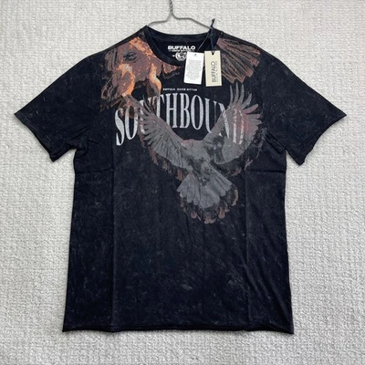 Buffalo David Bitton VTG Y2K Vultures Graphic  All Over Print Distressed Men S Foto 1 de 4