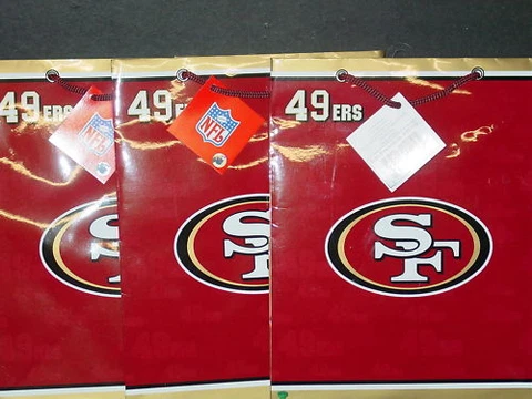 NFL San Francisco 49ers Gift Bags (3 bags) MEDIUM Cover