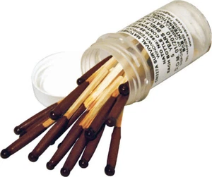 Bushcraft Survival Matches Contiene 25 fósforos en una tapa de tornillo Impermeable Contiene - Imagen 1 de 1