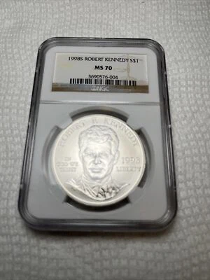 1998 S Robert Kennedy Dollar MS70 NGC Certified - Image 1 of 4