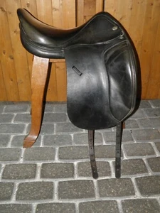 Harry Dabbs schwarz Büffelhaut Kalbsleder Jaguar Dressursattel 18 Zoll Medium - Bild 1 von 12