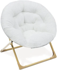Milliard Mini Cozy Chair for Kids, Sensory Faux Fur Folding Saucer Chair for Tod - Picture 1 of 7