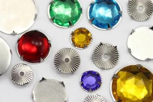 8MM / SS40 Tiffany Settings - 100 Pieces - Silver - Picture 1 of 1