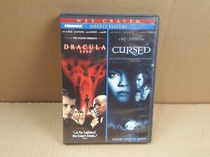 Wes Craven Double Feature DVD Single Disc Dracula 2000 R & Cursed PG-13 Preowned