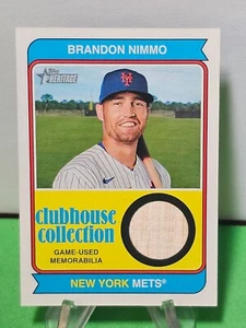 2023 Topps Heritage High Number Clubhouse Collection #CCR-BN Brandon Nimmo - Imagen 1 de 2