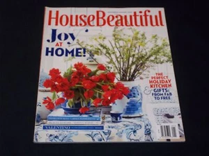 2018 DECEMBER HOUSE BEAUTIFUL MAGAZINE - JOY AT HOME FRONT COVER - H 7215 - Picture 1 of 2