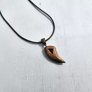 Unique handmade wooden Ancient pendant necklace - Picture 1 of 3