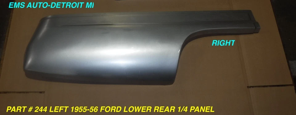 Ford 1955,1956 panel trasero inferior 1/4. #244R LADO DERECHO, EMS AUTO Foto 1 de 1