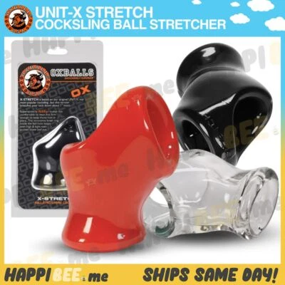 Oxballs UNIT-X STRETCH Cock Sling + Ball Stretcher🍯Cock Ring Tug Penis Sleeve - Image 1 of 4