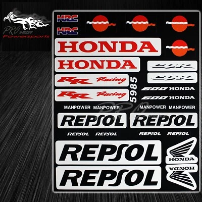 Automotive Racing Logo Decal Sticker Sheet Motorcycle/Sports Bike for Honda CBR - Image 1 of 2