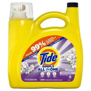 Tide Simply Clean & Sensitive Laundry Detergent, Cool Cotton, 117 fl oz, 89 Load