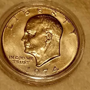us coins eisenhower dollar 1974-d - Picture 1 of 5