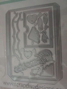 File Folder Mini Album Stencil (Scrap Diva Designs) - Picture 1 of 3