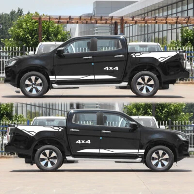 Car Sticker Side Skirt Door Racing Graphic Vinyl Decal Stripes Decor Accessories - Image 1 of 4