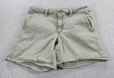 American Eagle Women's Shorts Green Size 4 Khaki Super Stretch X Midi 5.5" - Imagem 1 de 4