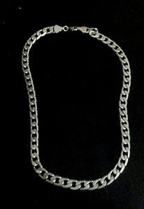 Collana catena cubana in Acciaio Inox-Argento - Foto 1 di 13
