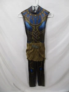 Black Panther Shuri Costume Girls Medium Jumpsuit Marvel Superhero Brown Blue - Picture 1 of 10