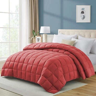 puredown®Lightweight Down Feather Comforter, Thin Down Fiber Bedding All Se - Image 1 of 4