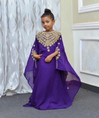 Oferta Vestido Dubai Niñas Niños Abaya Marroquí Caftán Niños Jilbab Niños Jellabiya 109 Foto 1 de 4