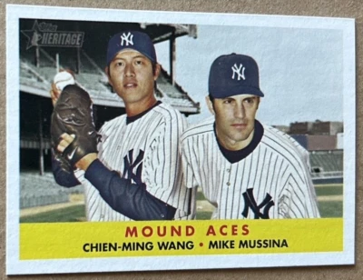 MIKE MUSSINA HOF 2007 TOPPS HERITAGE MOUND ACES Card #334 NM-MT Condition - Image 1 of 2