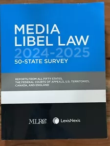 Media Libel Law 2024-2025 50-State Survey (MLRC Members Only) Free Expedited - Picture 1 of 9