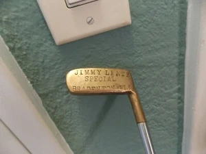 De colección JIMMY LENTZ Prototipo PUTTER Club de Golf 34" Latón Pulido ¡HISTORIA DEL GOLF! - Imagen 1 de 8