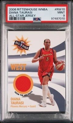 2006 RITTENHOUSE WNBA ALL-STAR JERSEY RW10 DIANA TAURASI PSA 9 - Image 1 of 2