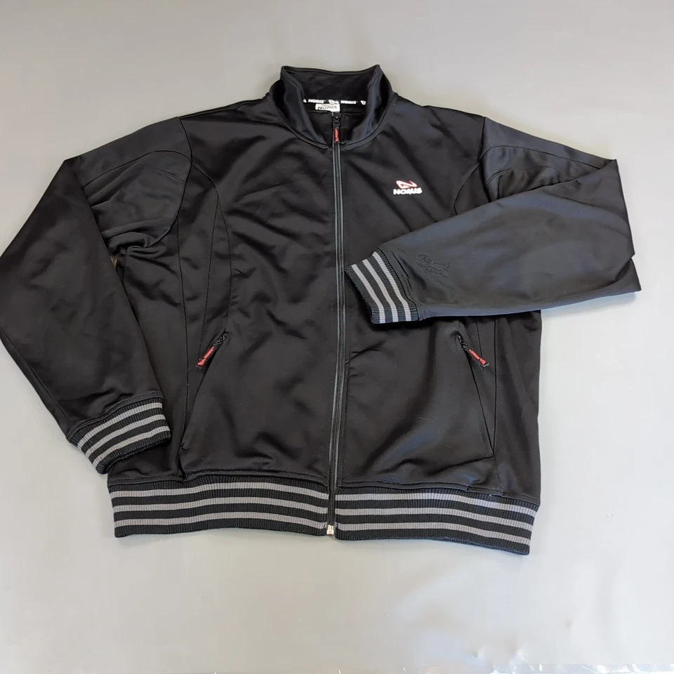 Мужская футбольная спортивная куртка Nomis очень большой размер черная футбольная обувь на молнии - Изображение 1 из 4