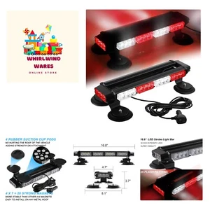 16.8 Inch LED Strobe Flashing Light Bar, 26 Flashing Modes High Intensity Eme... - Picture 1 of 7