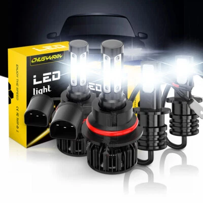 For Nissan Frontier 2001 2002 6000K LED Headlights + Fog Lights Bulbs Combo Qty4 - Image 1 of 4