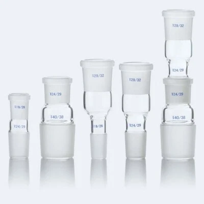 Glass Adapter from 14# - 50# Female Joint to 50# - 14# Male Joints Connector - Image 1 of 4