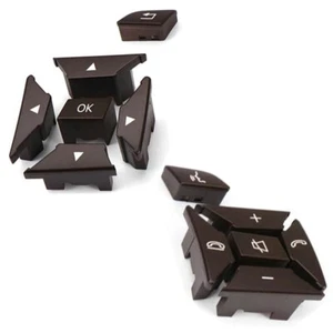 Brown Steering Wheel Switch Buttons For Mercedes W204 W212 C200 E260 E320 GLK260 - Foto 1 di 9