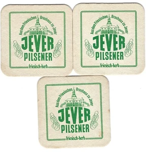 Vtg Lot of 3 JEVER PILSENER Ship Beer COASTER Brewery GERMANY Pilsner Brauhaus - Picture 1 of 2