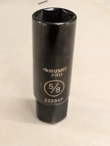 Husky Pro Black Chrome Spark Plug Socket 5/8" SAE22234P 3/8" Drive - Picture 1 of 3