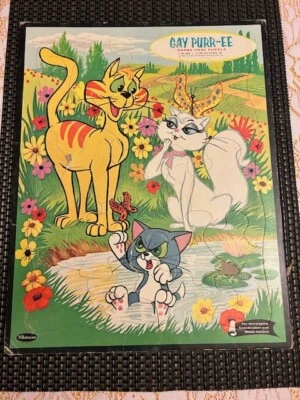 FUN Awesome classic Gay Purr-ee cats 1962 Vintage Frame Tray Puzzle by Whitman - Image 1 of 3