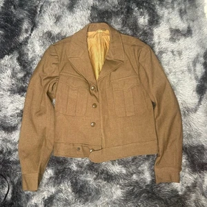 Vintage 1944 WW2 US Army Olive Green Field Jacket Mens 36L Rand Coat - Picture 1 of 6