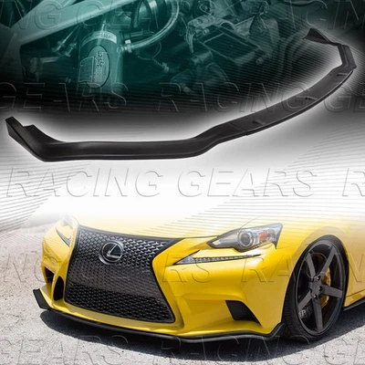 MATT BLACK FRONT BUMPER SPLITTER SPOILER LIP FIT 14-16 LEXUS IS-SERIES F-SPORT - Image 1 of 4