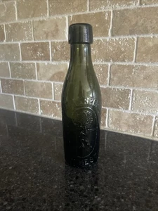 SELTENE ANTIKE GROSSE GRÜNE FLASCHE KAYS ATLAS BREWERY CO. MANCHESTER UK NUMMERIERT - Bild 1 von 7