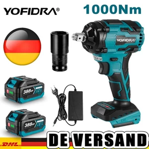 1000N.m 1/2"Akku Schlagschrauber Für Schraube und Mutter Auto LKW Reifen Removal - Bild 1 von 15