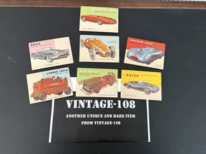 1954 Topps World On Wheels Pictures of Cars Card Lot(7) 3, 8, 14, 27, 31, 34, 95 - Picture 1 of 5