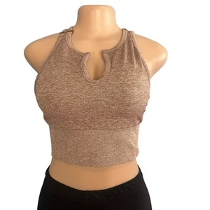 NWT Pink Womens Active Brown Sports Bra Size Medium - Picture 1 of 9
