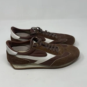 Sears The Winner II Athletic Sneakers Mens 9 Brown White Suede Nylon Vintage 80s - Picture 1 of 20